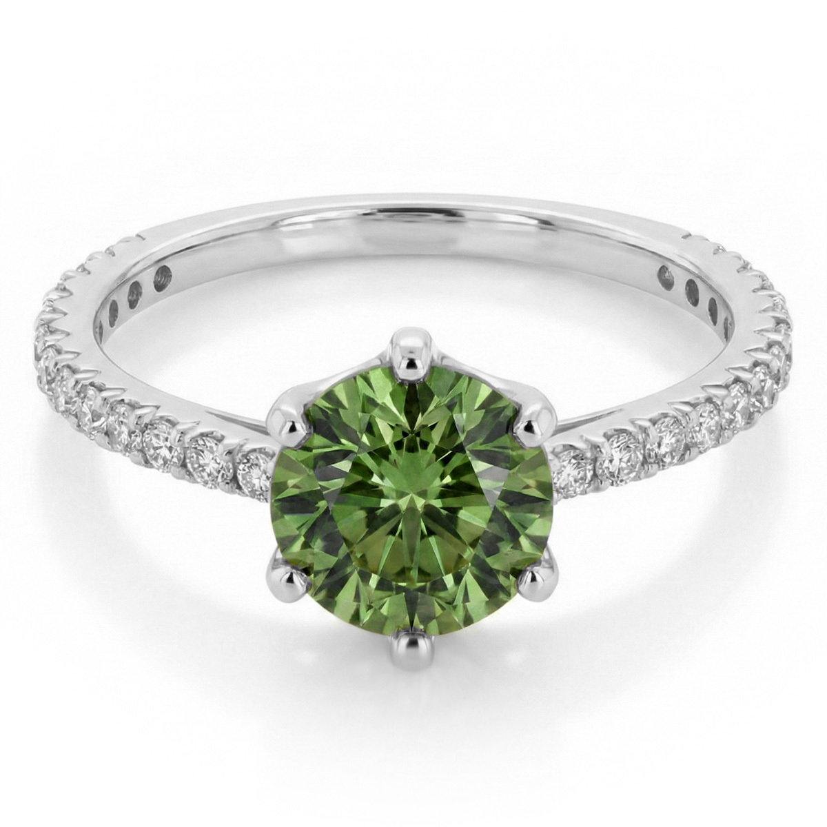Green Diamond Ring
